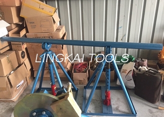 Line Construction Wire Reel Stands , Ton Adjustable Cable Jack Stands